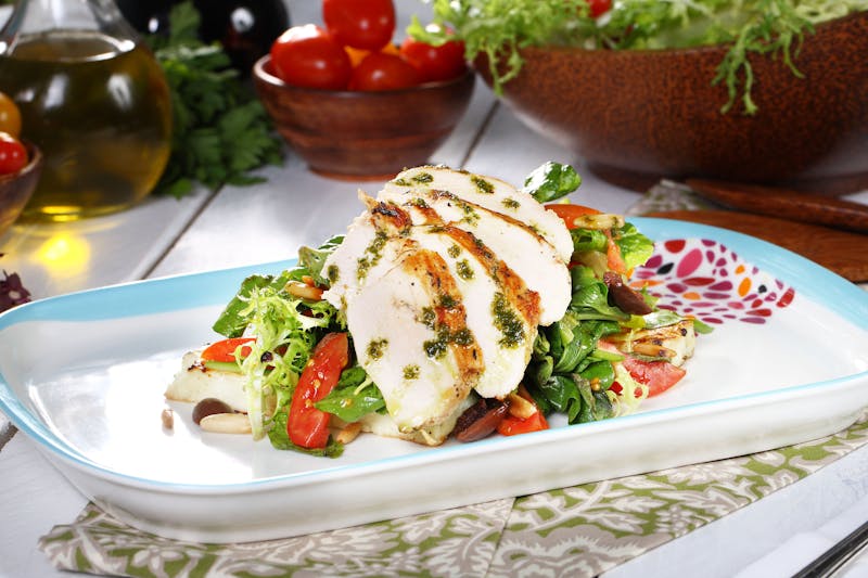 Southwest Chicken Salad with grilled chicken and corn