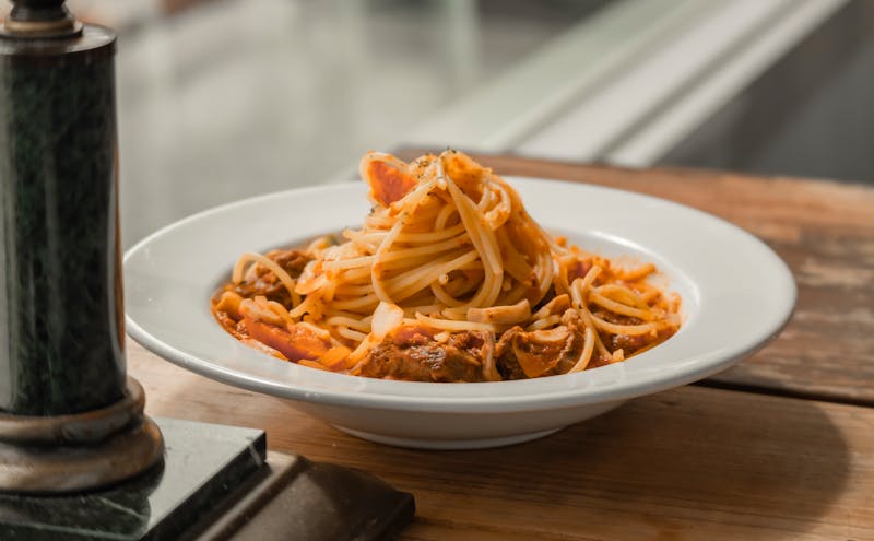 Classic Spaghetti Marinara with rich tomato sauce