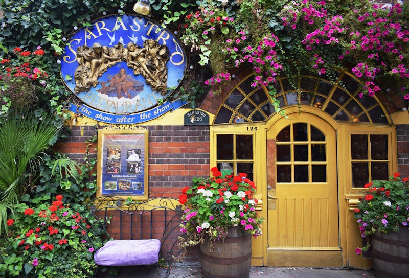 Welcoming entrance of Dion's restaurant location